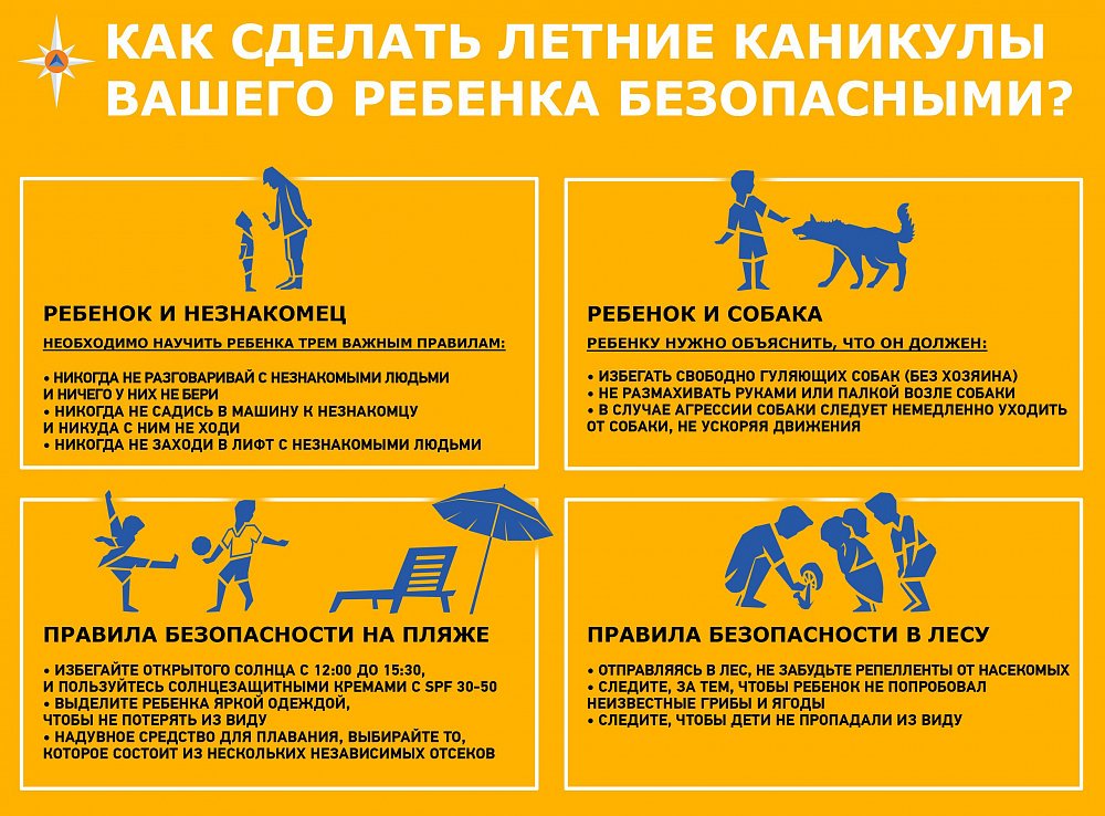 Безопасность детей во время летних каникул